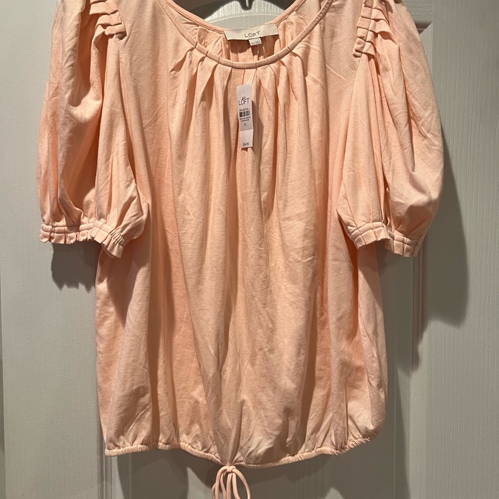 LOFT Soft Coral Blouse XL - Picture 3 of 3